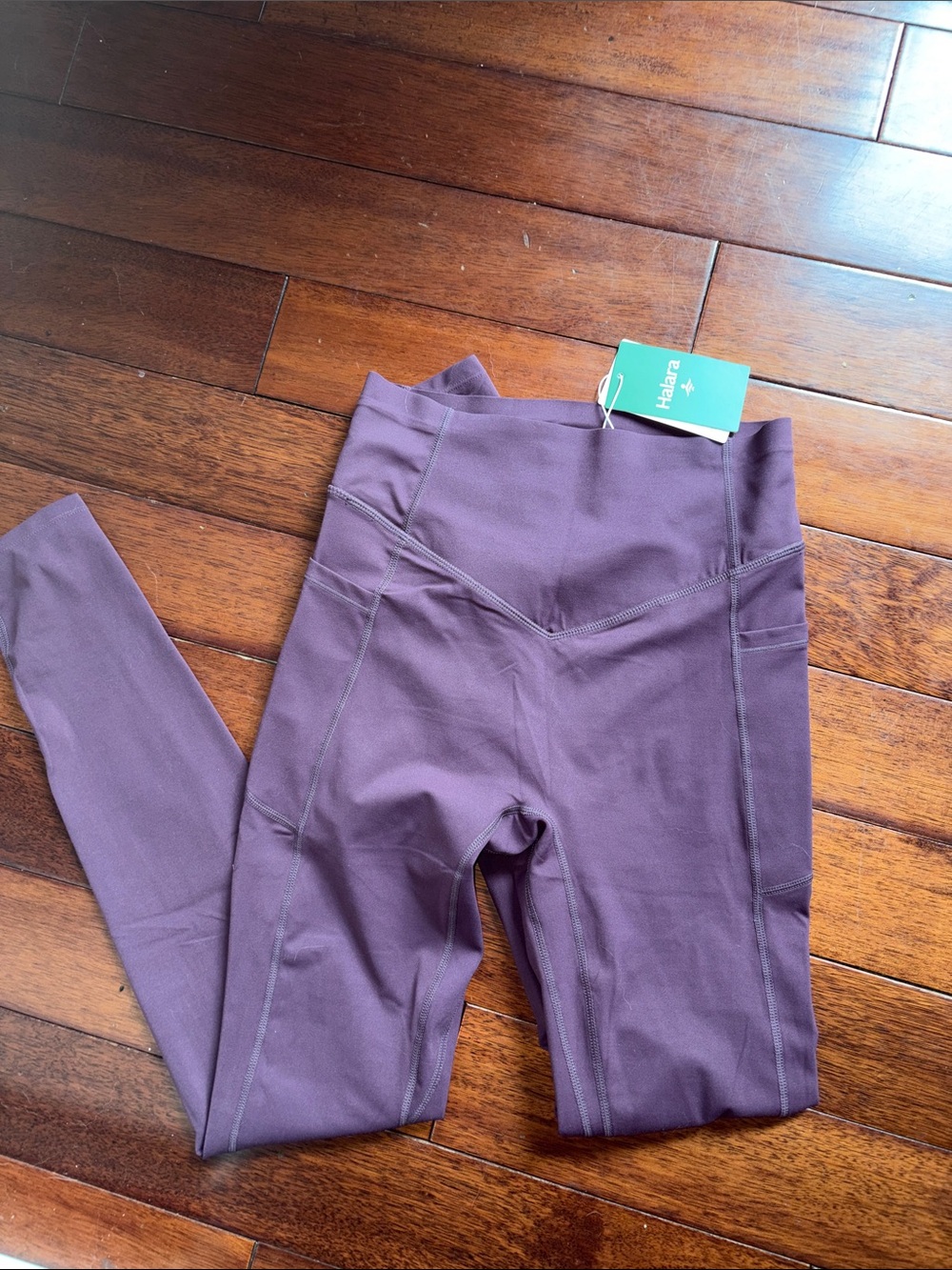 Halara Butt Lift and Butt Cinch Full Length Plum Leggings